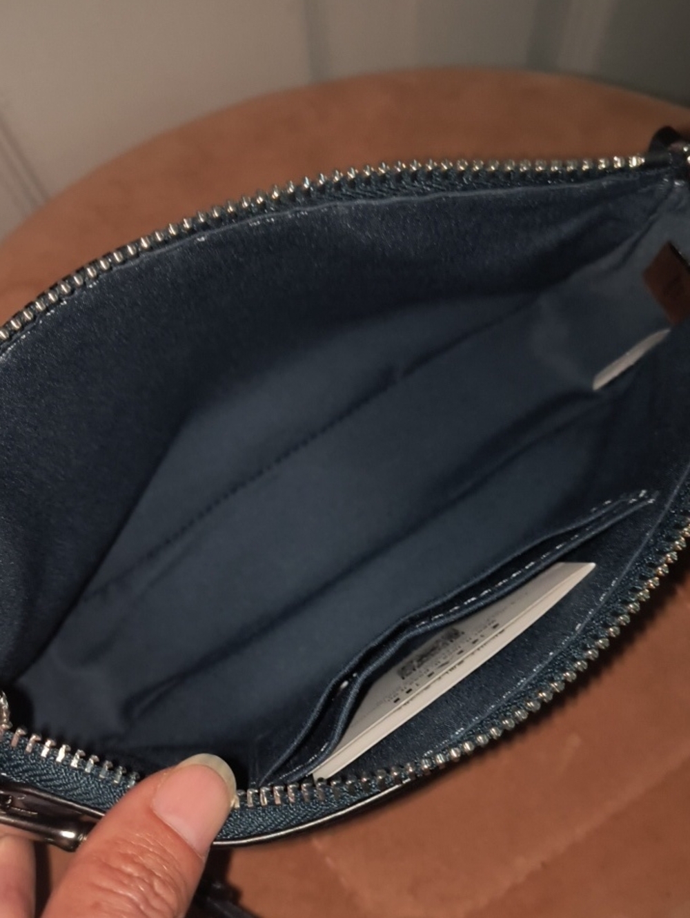 Coach Nolita 19 Wristlet Wallet Clutch Denim & Silver NWOT - Picture 10 of 10